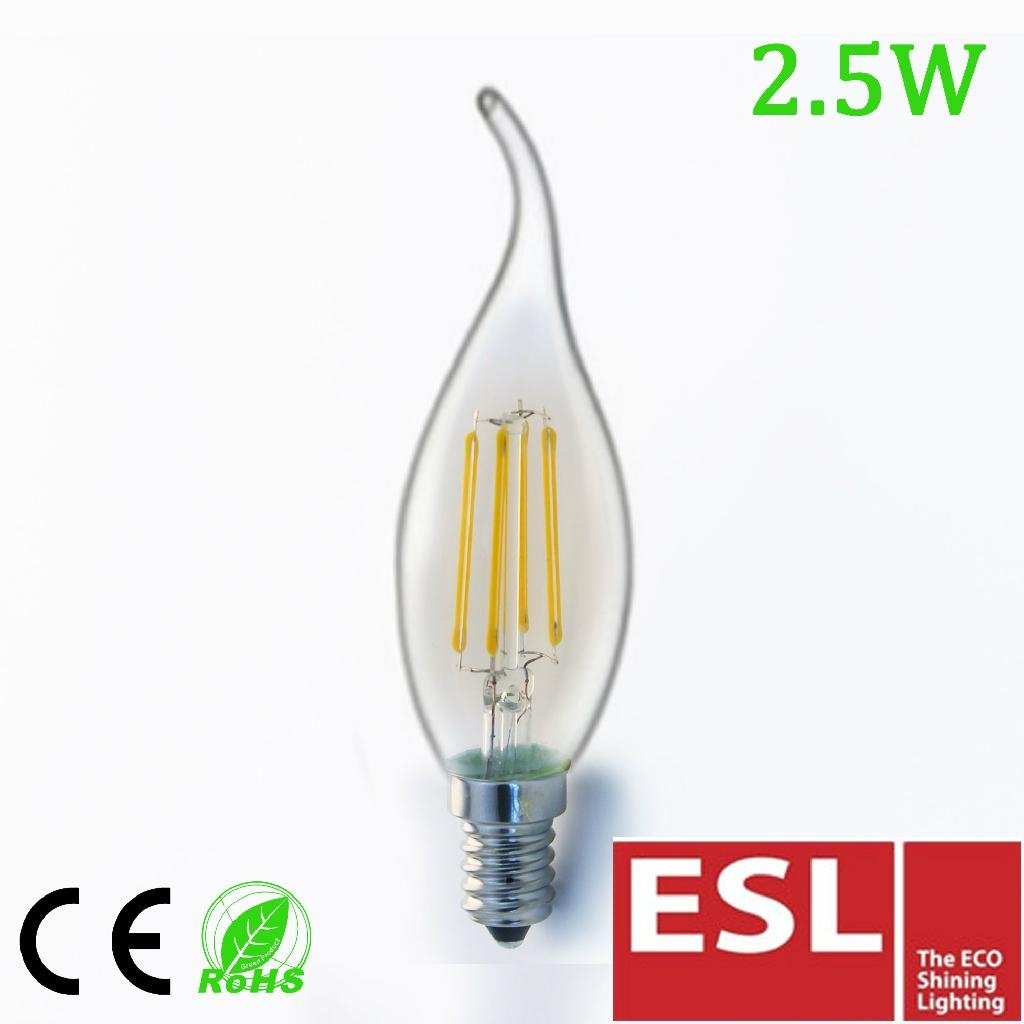 2014 alibaba china manufacturer New item LED Filament led Bulb c37 e14 2W