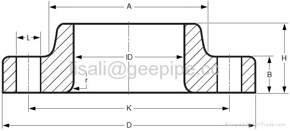 GEE ASME B 16.5 Carbon steel A105N 3" CL300LB Weld Neck Flange 3