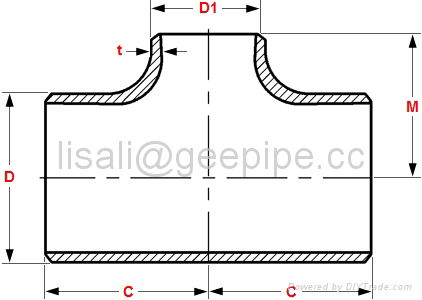 Reduce Tee GEE ASME B16.9 8"*3" *SCH80 A234 WPB Carbon Steel 4