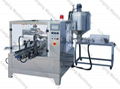 Automatic liquid and paste pouch weighing packing machine