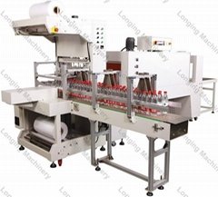 Automatic trayless sleeve sealing and shrink packing machine
