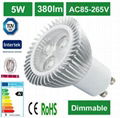 2014 Hot selling high lumens gu10 led spotlight 5w ce rohs saa