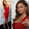 Miranda Kerr Red Square Neck Bandage