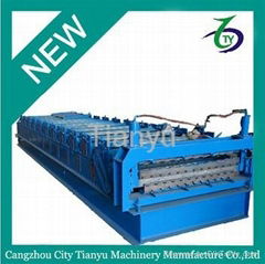 Russian style C8-C21 double layer roll forming machine