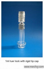 1ml luer lock with rigid tip cap