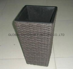 outdoor Wicker Flower Pot