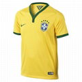  New Brazil 2014 World Cup Nation Home Yellow Soccer Jersey Uniform Man Woman