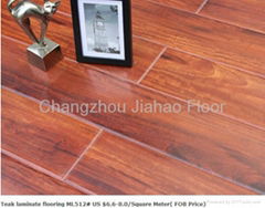 Teak laminate flooring U-Groove