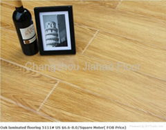 Oak laminated flooring U-Groove