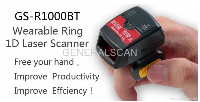 Generalscan GS R1000BT 1D Mini Wearable Ring Bluetooth Barcode Scanner Wireless Ring Barcode Reader for Retail
