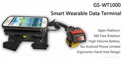 Smart Wearable Armband with Wired Ring Barcode Scanner GS-WT1000 with Smartphone