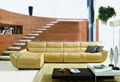 L.P2087J-Yellow Italian Leather Corner Sofas from China 1