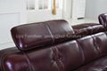 LP1402240J-Latest Design Brown Leather Corner Sofa China 2