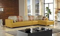 LBZ1115J-Yellow Orange Leather Corner Sofas 1