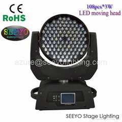 RGBW LED moving head light 108pcs 3w