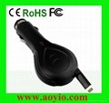 Output 1A cell phone charger Retractable Car Charger For iPhone 5C 5 3