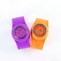 Hot sale colorful silicon slap watches