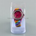 2014 Hot sellling silicone watch gadget item colourful Diamond watches 3