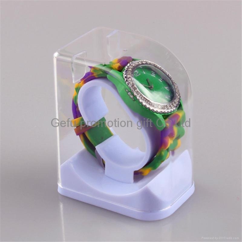2014 Hot sellling silicone watch gadget item colourful Diamond watches 4