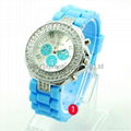 2014 Crystal ladies fashion silicone watch 1