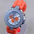 2014 Crystal ladies fashion silicone watch 3