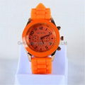 2014 Fashion silicone geneva watch hot selling wrist watch  1