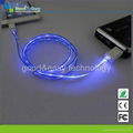 LED Lights USB data Cable for iphone 4/30 pins 1