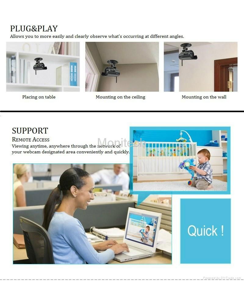 Plug&Play WiFi Outdoor Waterproof Wireless Network IP Camera, CCTV camera 2