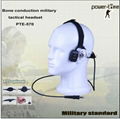 Military wireless headset with removable mic