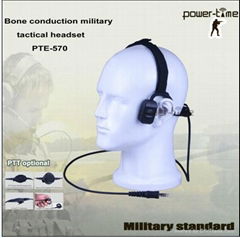 Military wireless headset with removable mic