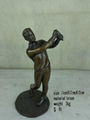  Bronze Playing Golf sculpture