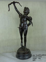 Arts Crafts Cupid Statue