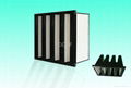 Rigid V bank filter for air intake compressor