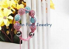 Mixed Color Crystal Disco Ball Making Shamballa Bead Bracelet Fashion Handmade B