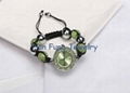 Peridot Shamballa Watch Bracelet