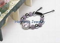 USA Style Light Amethyst Crystal Shamballa Watch Bracelet Wholesale Fashion Sham