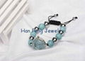 USA Style Aquamarine Crystal Shamballa Watch Bracelet Wholesale Fashion Shamball 1