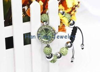 Peridot Crystal Shamballa Watch Bracelet Wholesale Fashion Green Shamballa Bead 