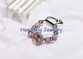 USA Style Light Rose Crystal Shamballa Watch Bracelet Wholesale Fashion Pink Sha