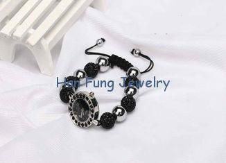 Jet Crystal Shamballa Watch Bracelet Wholesale Fashion Black Shamballa Bead Brac