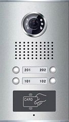 Video Door Phone for Apartment with Card Reader(4-button)