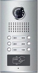 Video Door Phone for Apartment with card reader(6-button)