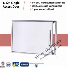 Stainless built-in bbq island 17x24 single access door