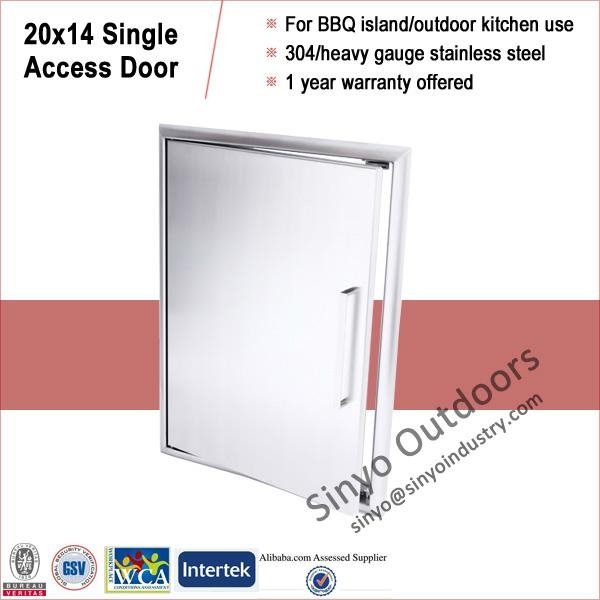 Outdoor kitchens 20 inch stainless single access door-vertical 2