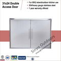 Stainless built in barbeque island 31 inch double access door 1