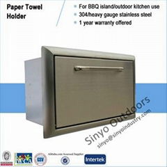 BBQ island component stainless 304 built in paper towel holder