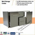 Luxury Stainless Steel Door & Drawer Combo, All ss 304 2