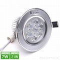 7W modern ceiling lighting round LED