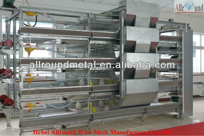 Automatic H type broiler chicken cage -poultry farming machine
