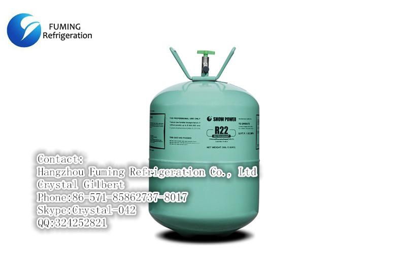 HCFC High Purity 99.8% R22 Refrigerant Gas Freon For Cooling Systems  2